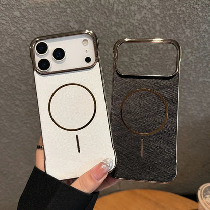 Luxury Gold-Wire Texture MagSafe iPhone Case