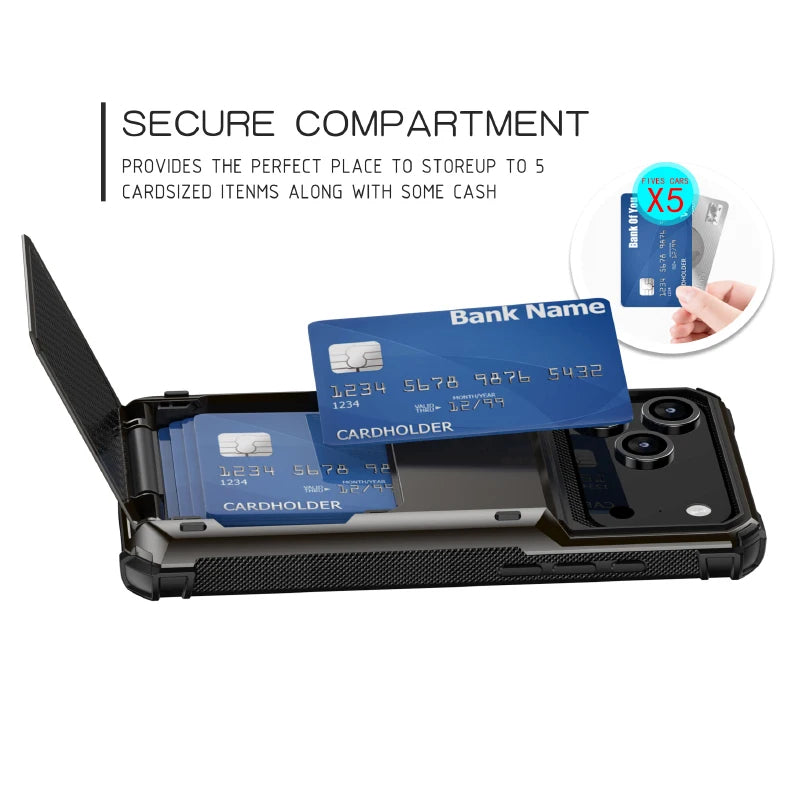 Solid Color Shockproof Flip iPhone Bumper Case