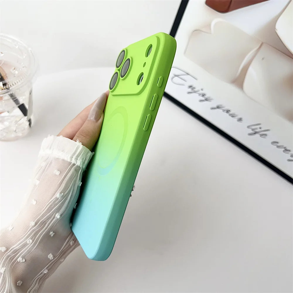 Estuche de carga inalámbrica MagSafe para iPhone con elegante degradado