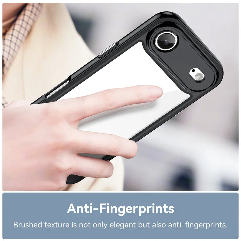 Slim Transparent iPhone Case with Shockproof Edges