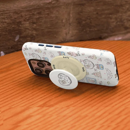 Cute Rabbit Teddy Bear Magnetic iPhone Case