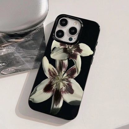 Funda blanda para iPhone con diseño floral retro estético y a prueba de golpes