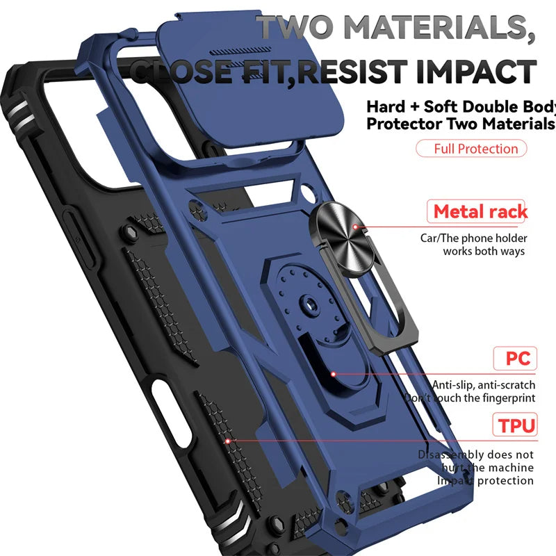 Armor Magnetic iPhone Case with Camera Lens Protector