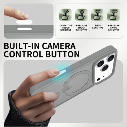 Funda translúcida mate MagSafe a prueba de golpes para iPhone