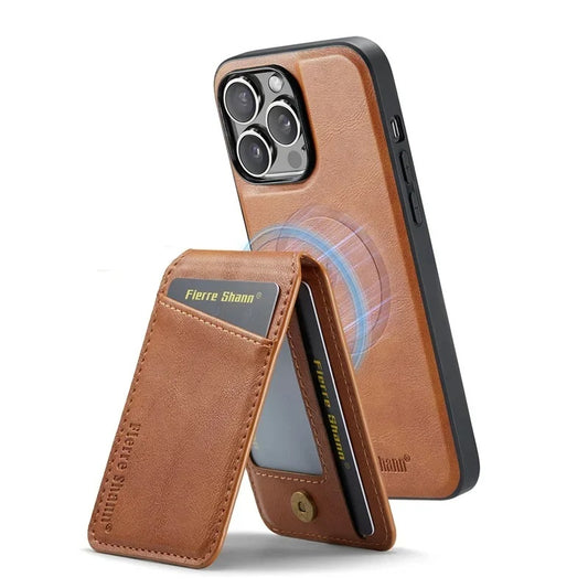 Detachable MagSafe Leather iPhone Case with Card Slots