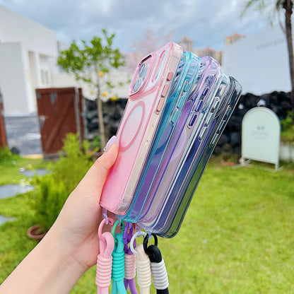 Shockproof Chameleon Magnetic Case with Wrist Strap