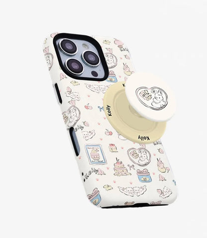 Cute Rabbit Teddy Bear Magnetic iPhone Case