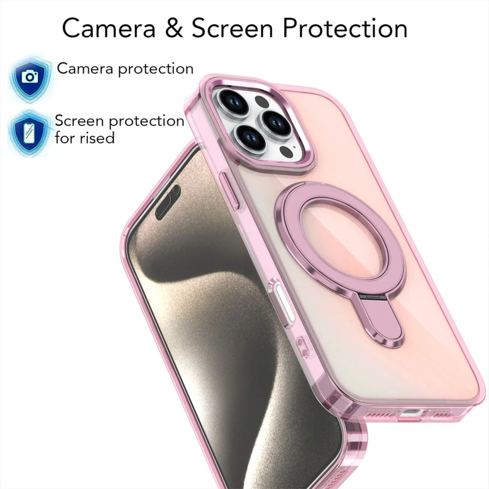 Laser Color-Changing Magnetic Stand iPhone Case