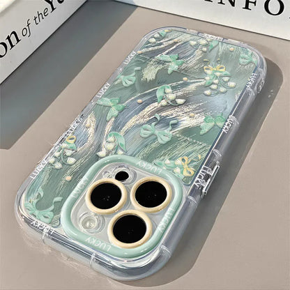 Funda protectora suave para iPhone con estampado de mariposas elegante