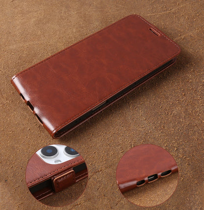 Full-Body Leather Flip iPhone Case with Card Slots