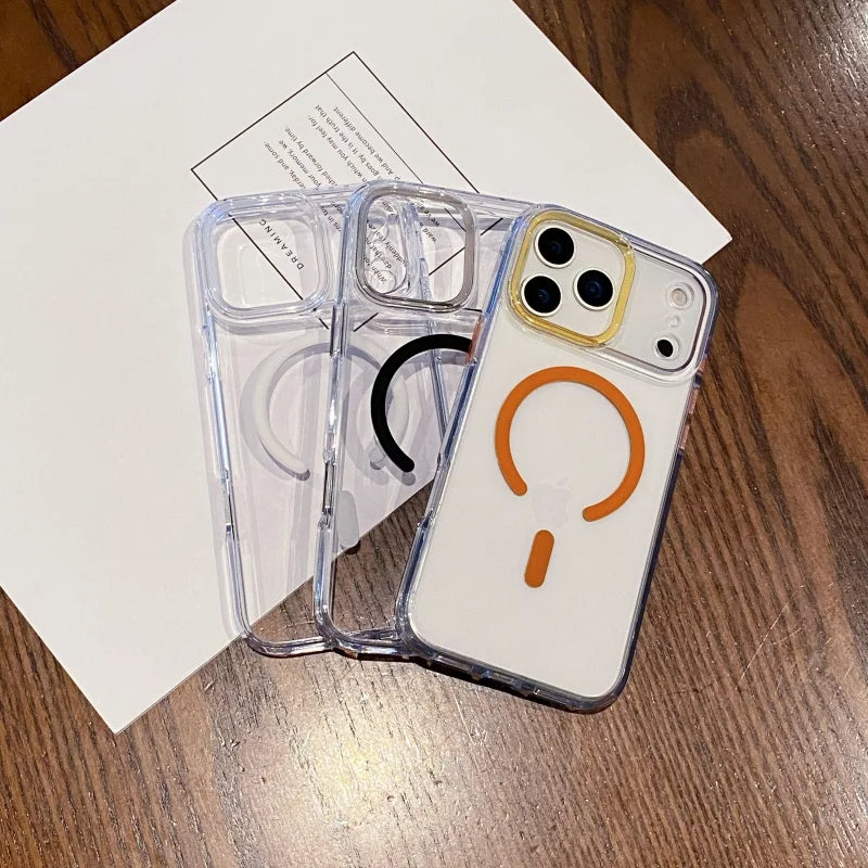 Magnetic Shockproof Wireless Charging iPhone Nude Cover