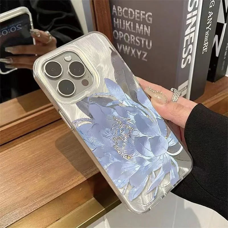 Luxury 3D Peony Lotus Design iPhone Cover