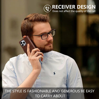 Smooth Magnetic PU Leather Case for iPhone