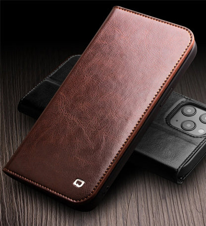 QIALINO Leather iPhone Case – Slim & Stylish