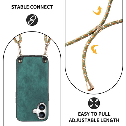 Lanyard Rope Retro Premium Matte Finish iPhone Case