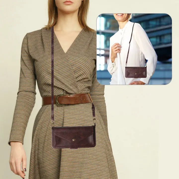 Multifunction iPhone Wallet Case with Shoulder Strap