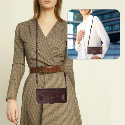 Multifunction iPhone Wallet Case with Shoulder Strap