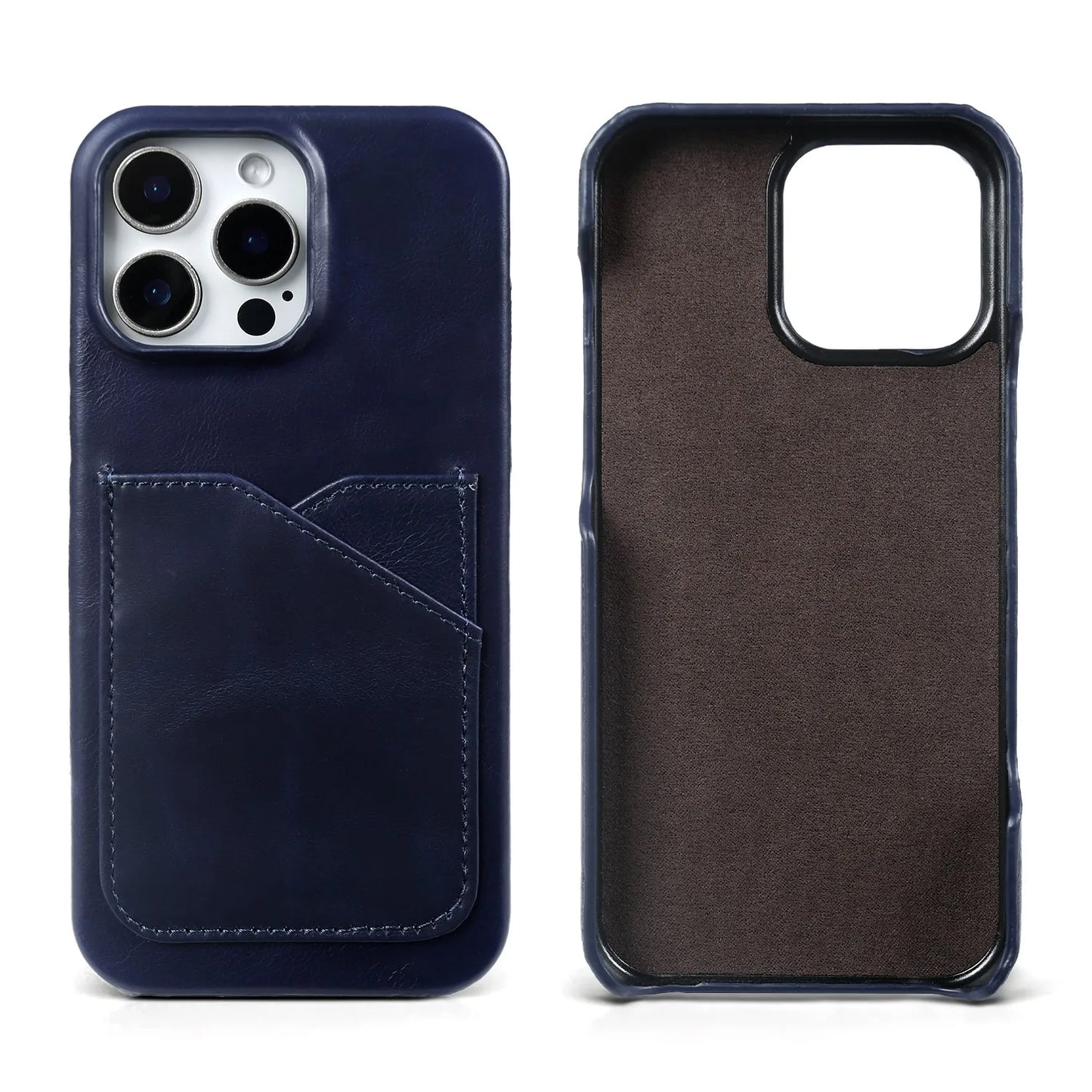 Premium Genuine Leather iPhone Case with Card Slot