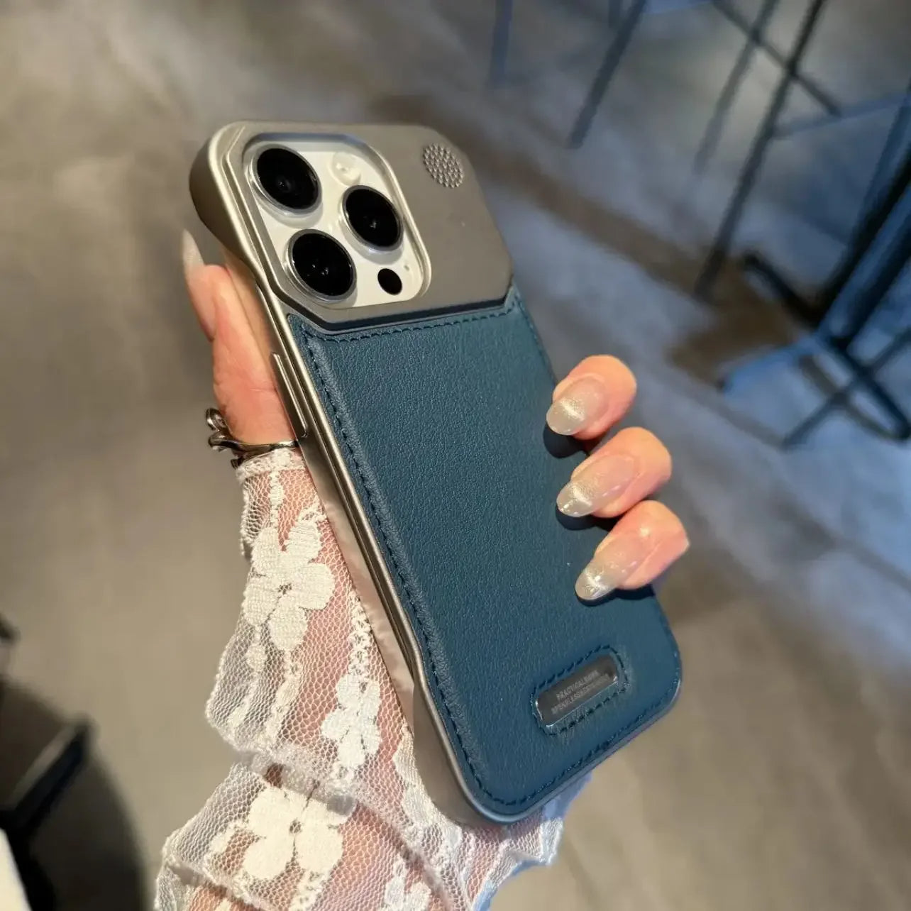 Elegant Magnetic Leather iPhone Case with Scent Diffuser