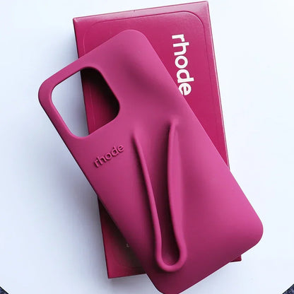 Soft Silicone iPhone Case with Lip Gloss Holder