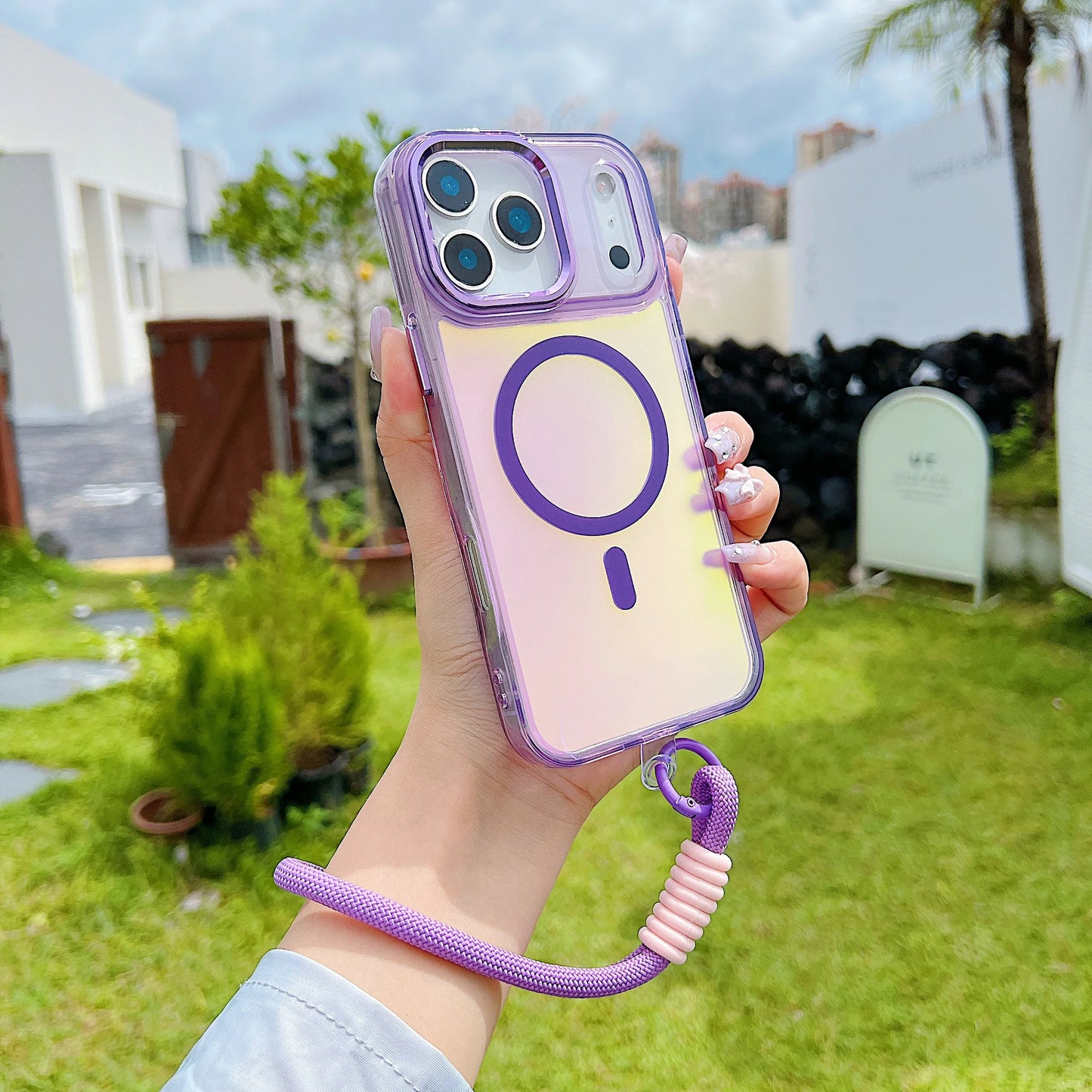 Shockproof Chameleon Magnetic Case with Wrist Strap