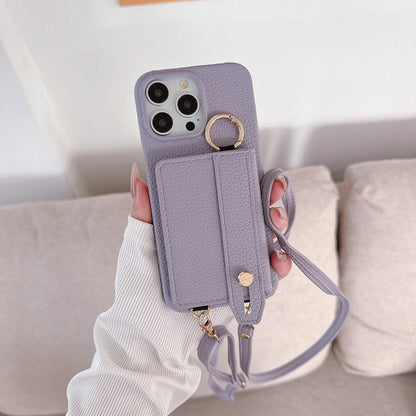 Chic Purse-Style Leather iPhone Case with Card Pocket