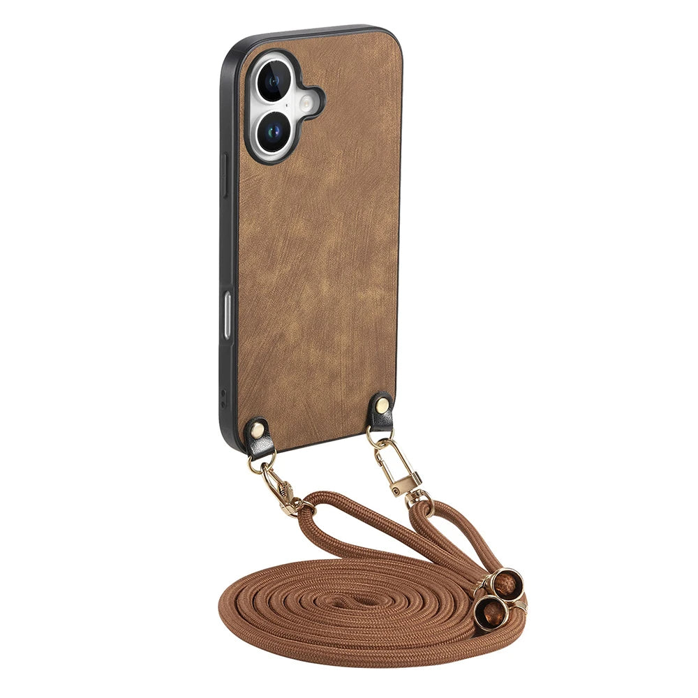 Lanyard Rope Retro Premium Matte Finish iPhone Case