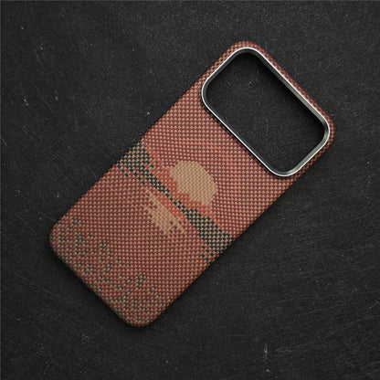 Funda MagSafe ultradelgada para iPhone de fibra de carbono y aramida