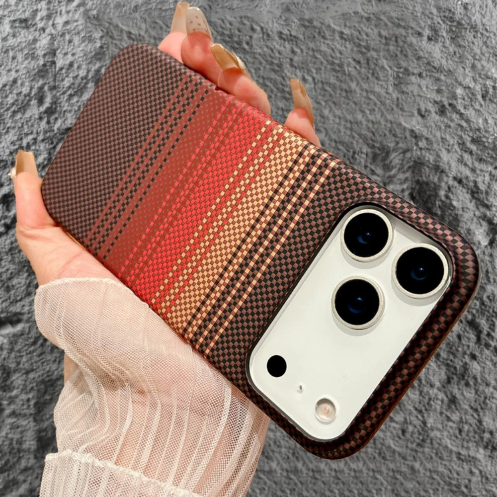 Luxury Carbon Fibre Texture iPhone Armor Cover