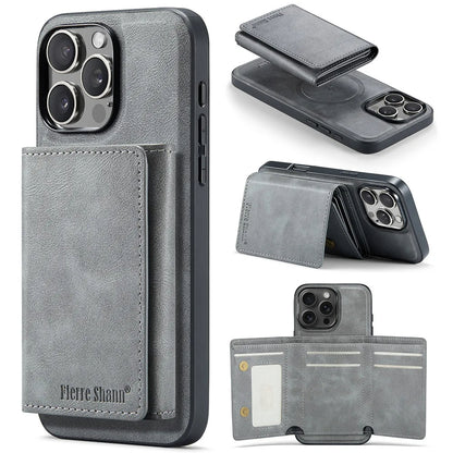 Premium Leather iPhone Case with Detachable Wallet